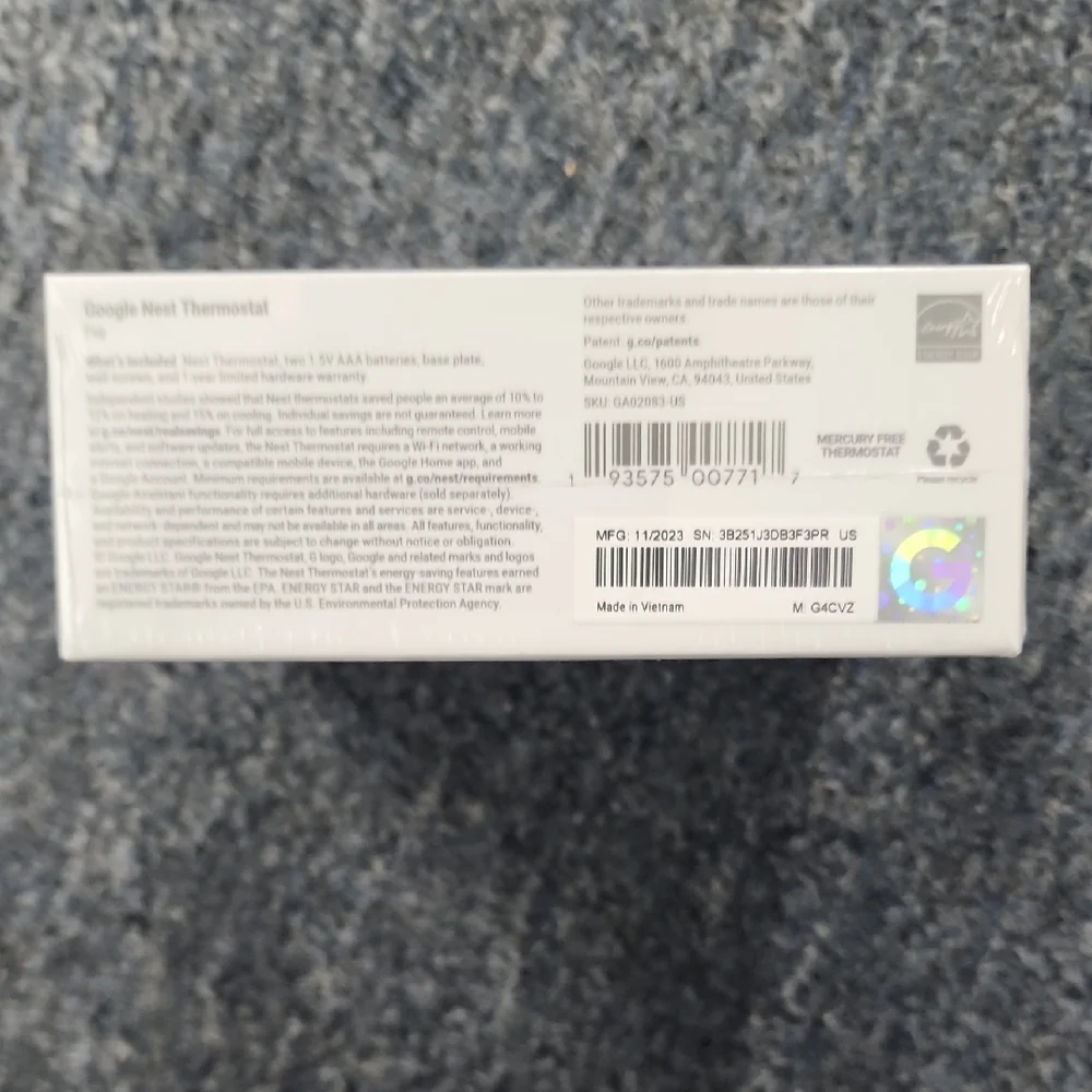Google Nest Thermostat - Gray